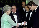 Jim Carrey meets the Queen at the Grinch European premiere